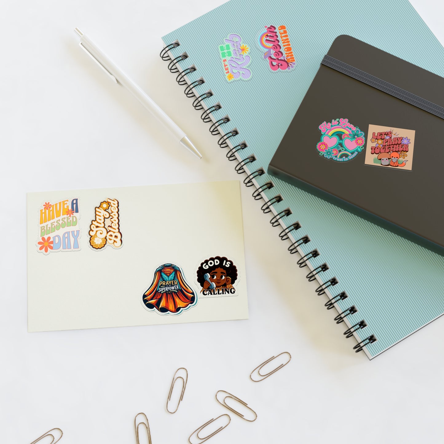 Cool Colorful Christian Sticker Sheet| 6x4|11x8.5| Faith based stickers| Vinyl Stickers| Die-cut stickers| Waterproof