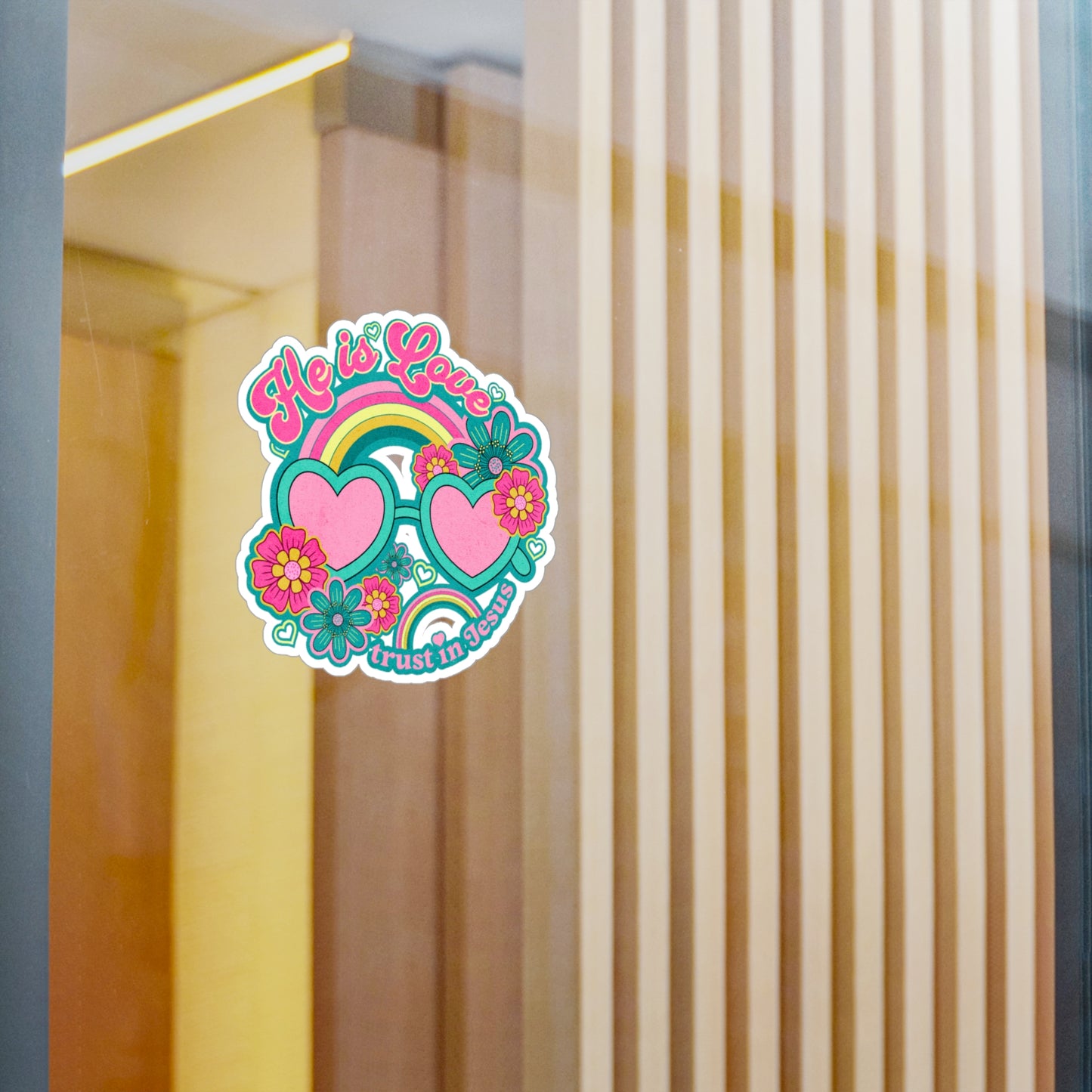 He is love| Trust In Jesus| Vinyl Sticker| Faith Based Stickers| 3x4| 6x8| white background| Waterproof