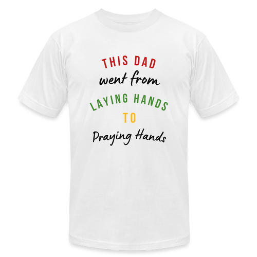 Fathers Day white T-Shirt in African theme colors - white