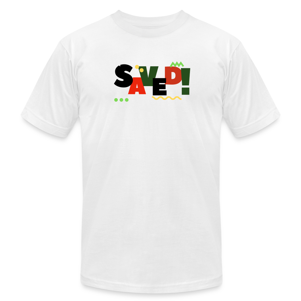 SAVED T-shirt in African colors - white