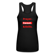 Load image into Gallery viewer, Prayer Sweat Skills-Women’s Performance Racerback Tank Top - black
